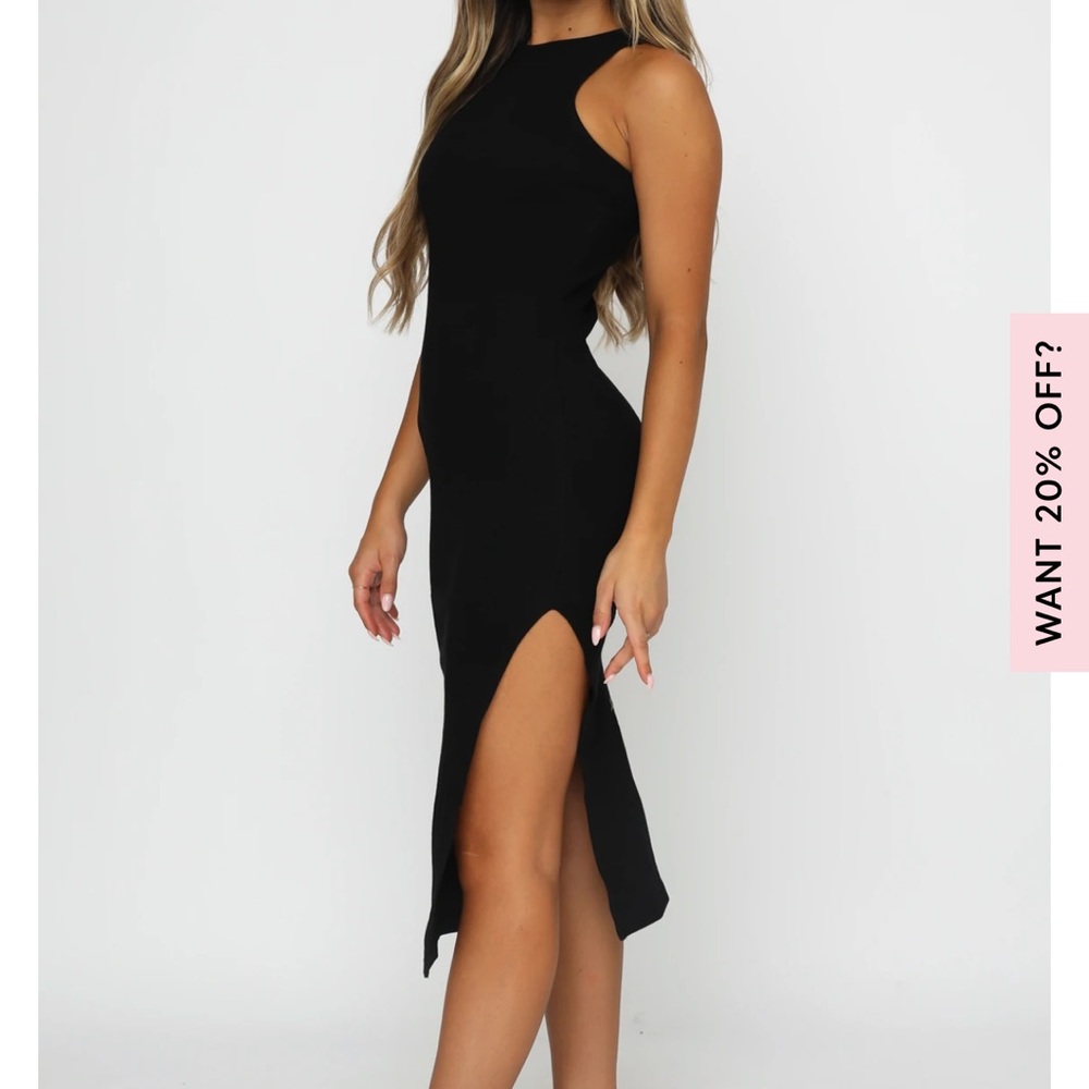 White Fox Boutique Nude Midi Dress